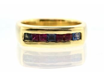 14k Gold Ruby And Sapphire Ring (CTF10)
