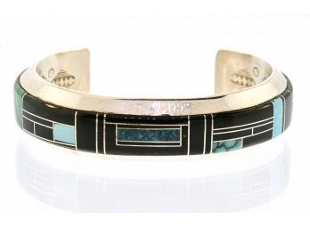 Ed Chiscillie Navajo Silver Bracelet (CTF10)