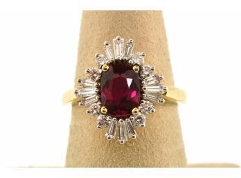 Lovely Ruby & Diamond Ring, $36,500 Appraisal (CTF10)