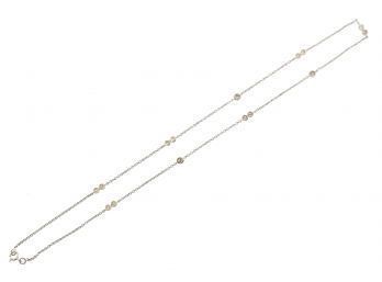 18K Gold Diamond Station Necklace (CTF10)