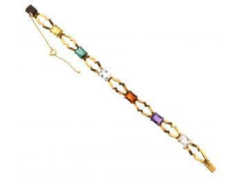 18k Gold & Semi Precious Stone Bracelet (CTF10)