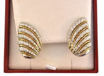 14k Gold & Diamond Earrings (CTF10)