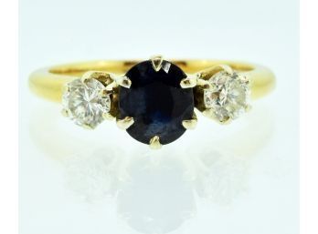 14k Gold Sapphire & Diamond Ring (CTF10)