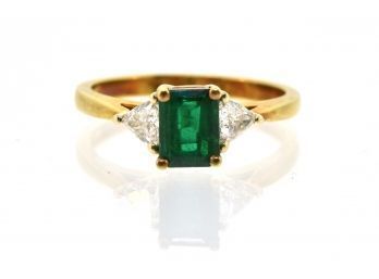 18k Emerald & Diamond Ring (CTF10)