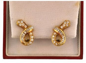 18k Gold Diamond Earrings (CTF10)