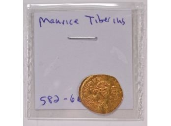 Roman Maurice Tiberius Gold Coin, 582-602AD (CTF10)