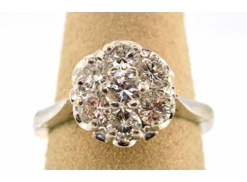 14k Gold And Diamond Cluster Ring (CTF10)