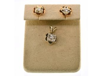 Diamond Earrings & Pendant (CTF10)