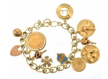 14k Gold Charm Bracelet (CTF10)