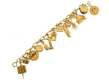 Charm Bracelet & Gold Charms (CTF10)