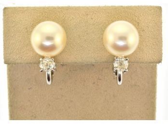 Pearl & Diamond Earrings (cTF10)