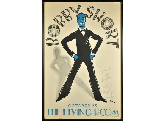Joe Eula, Bobby Short - The Living Room, Signed Color Lithograph/poster, 1981 (CTF10)