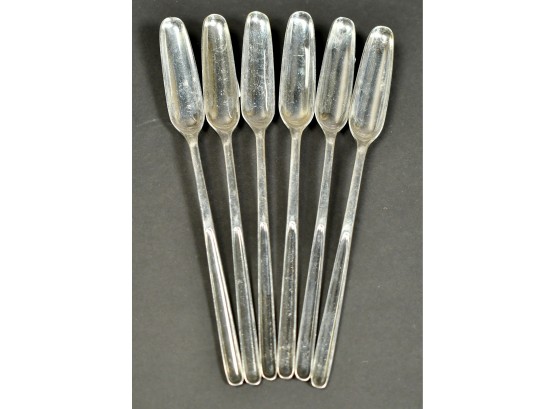 Six F. Chiappe Sterling Marrow Spoons, 8.7 Ozt (CTF10)