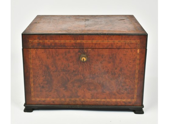 Antique Alfred Dunhill Inlaid Burlwood Humidor (CTF10)