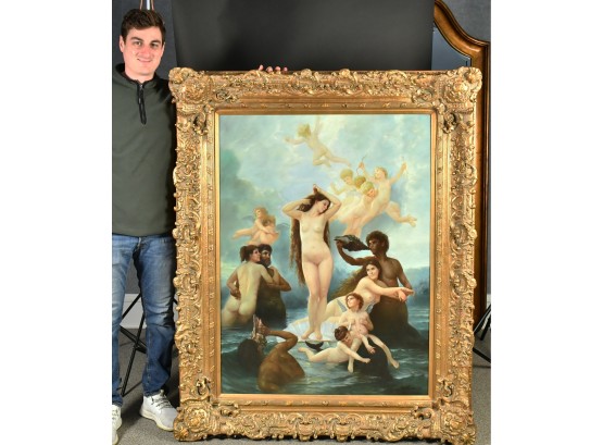 Large 20th C. Reproduction Birth Of Venus After W.A. Bougereau (CTF30)