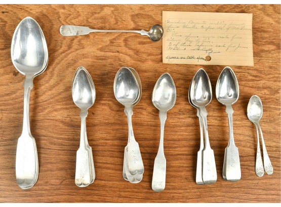 Assorted Coin Silver Spoons, 26pcs,  14.4 Ozt (CTF10)