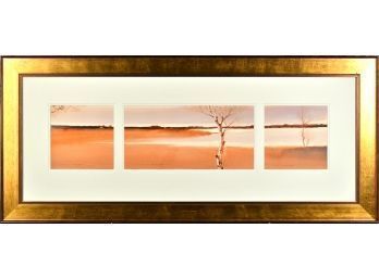 Signed Triptych, Autumn Watercolor  (CTF10)