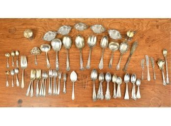 Large Assorted Estate Lot Of Sterling Flatware And Related, 80 Pieces, 66.3 Ozt (CTF10)