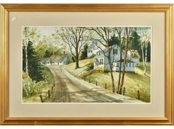 Patchell Olson, Scenic Road With House, Watercolor, (CTF10)