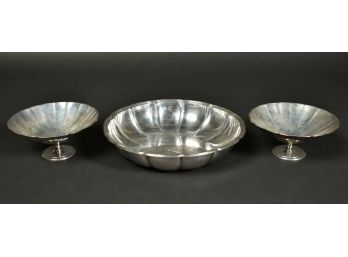 Tiffany & Co. Sterling Bowl And Small Compotes, 32 Ozt (CTF10)