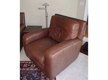 American Leather For Crate & Barrel Brown Leather Padova Recliner, $2,300 Retail (CTF30)