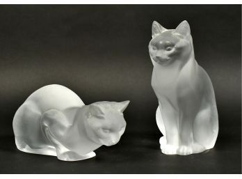 Lalique Glass Cat Statuettes (CTF10)