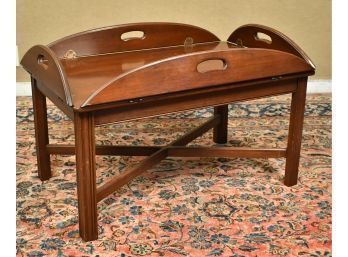 Ethan Allen Chippendale Style Mahogany Butlers Coffee Table (CTF20)