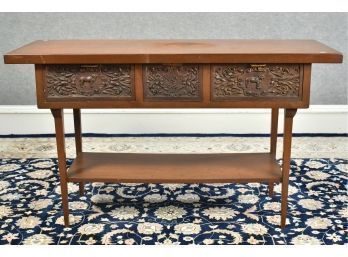 Vintage Carved Console Table (CTF40)