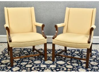 Pair Hickory Furniture Co. Lolling Arm Chairs (CTF20)