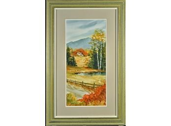 Patchell Olson, Autumn Scene, Watercolor (CTF10)
