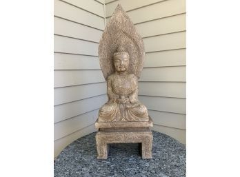 Carved Imported Asian Stone Buddha Carving (CTF20)