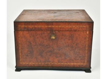 Antique Alfred Dunhill Inlaid Burlwood Humidor (CTF10)