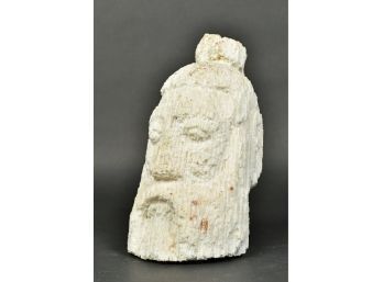 Chinese White Coral Carving, Bust Of A Chinese Elder (CTF10)