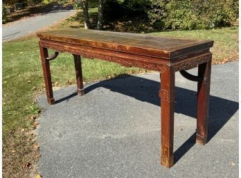 Antique Imported Chinese Carved Hardwood Alter Table (CTF30)
