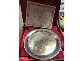 Danbury Mint Sterling Plate - Molly Pitcher, Heroine Of Monmouth (CTF10)