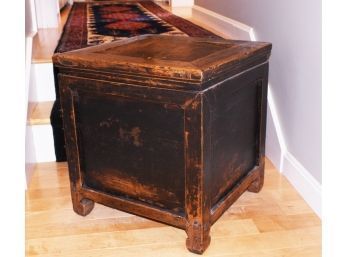 Vintage Imported Chinese Hardwood Safe Box (CTF20)