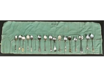 Selection Of Sterling, Coin Silver And S/P Souvenir Spoons (CTF10)