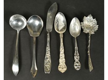 Assorted Sterling Serving Pieces And Spoons, 4.8 Ozt (CTF10)