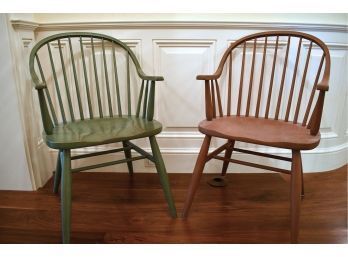 Pair Continuous Arm Windsor Armchairs (CTF10)