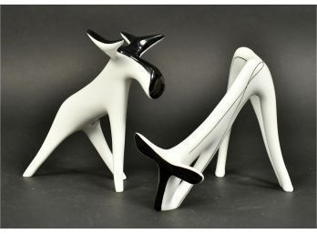 Two Cmielow Porcelain Animal Statuettes (CTF10)