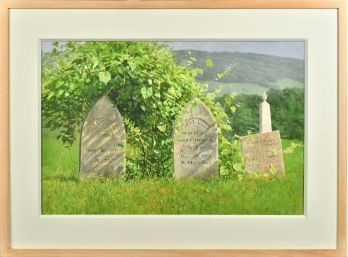 William B. Hoyt, Vermont Graveyard, Watercolor (CTF10)