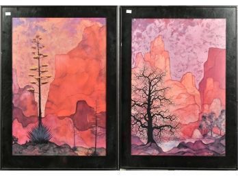 Two Prints, Arizona Views, Irvin Burkee (CTF10)