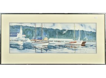 Watercolor, Harbor Scene , Butke (CTF10)
