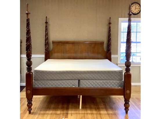 Plantation Style King Size Bed  W/ Dux Mattress (CTF50)