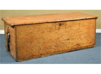 19th C. Dovetailed Pine Sea Chest (CTF30)