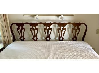 Chippendale Style Cherry King Sized Headboard And Bed (CTF40)
