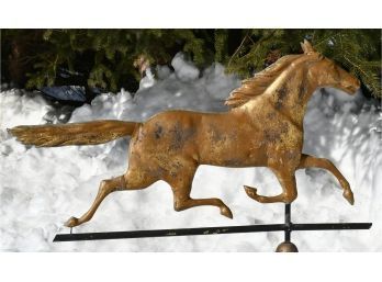 Vintage Copper Running Horse Weathervane &  Directionals (CTF20)