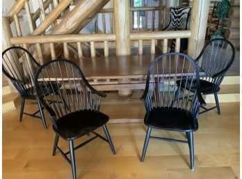 Farm Table & Ethan Allen Windsor Style Chairs (CTF40)