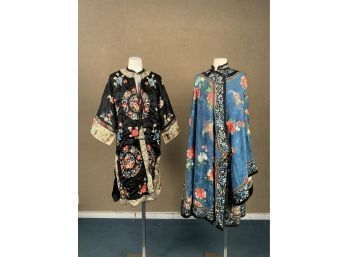 Two Chinese Embroidered Silk Robes (CTF10)