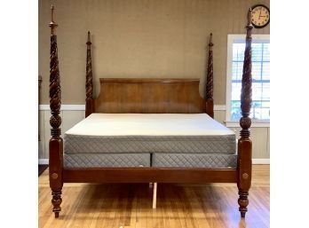 Plantation Style King Size Bed  W/ Dux Mattress (CTF50)